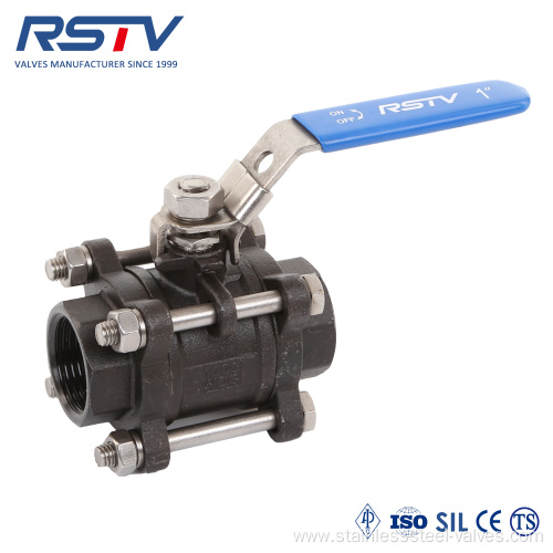 3PC WCB Floating Threaded Carbon Steel Ball Valve